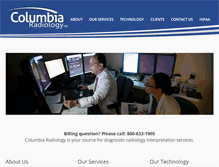 Tablet Screenshot of columbiaradiologyltd.com